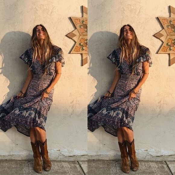 Free People JEN’S PIRATE BOOTY Silvia Sequin Maxi - Picture 8 of 10